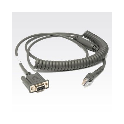 Kabel Zebra RS-232 9P / konwerter / spiralny / 2.8 metra - zdjęcie 01
